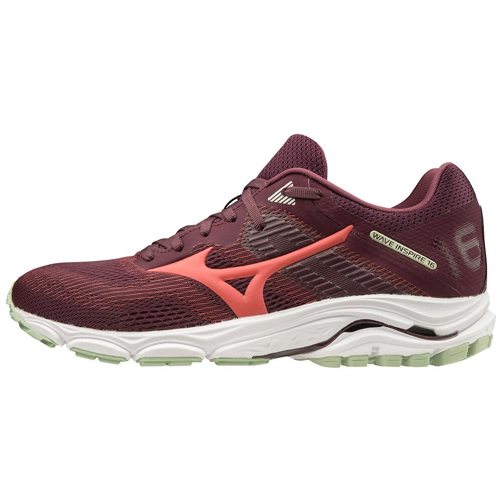 Women's Mizuno Running Shoes Claret Wave Inspire 16 Shoes - J1GD204459